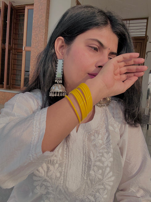 Graceful White Chikankari Set